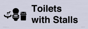 Toilets: Stalls and Wash Basin with Sanitary Bin